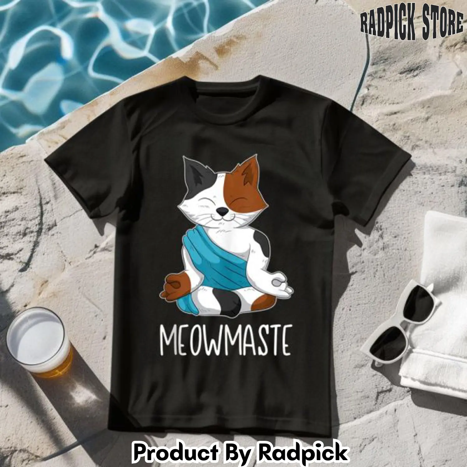 Meowmaste yoga cat tshirt rp2643237